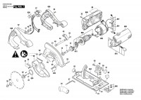 Bosch 3 603 E00 070 PKS 55 Circular hand saw 230 V / GB Spare Parts PKS55